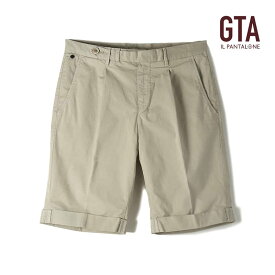 【40%OFF】GTA / ジーティーアー｜ガーメントダイコットンストレッチライトツイル1プリーツショーツ(BYRON SHORT/61347)｜（ベージュ）｜ 春夏 ボトムス ショートパンツ バミューダパンツ メンズ イタリア アウトレット