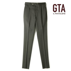 【40%OFF】GTA / ジーティーアーサマーウールトロピカル1プリーツテーパードパンツ (JACOPO JP/50184)（ブラウングレー）/ 春夏 ヤコポ ボトムス スラックス プリーツパンツ ビジネス メンズ イタリア アウトレット