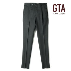 【40%OFF】GTA / ジーティーアー｜サマーウールトロピカル1プリーツテーパードパンツ (JACOPO JP/50184)｜（ダークグレー）｜ 春夏 ヤコポ ボトムス スラックス プリーツパンツ ビジネス メンズ イタリア アウトレット