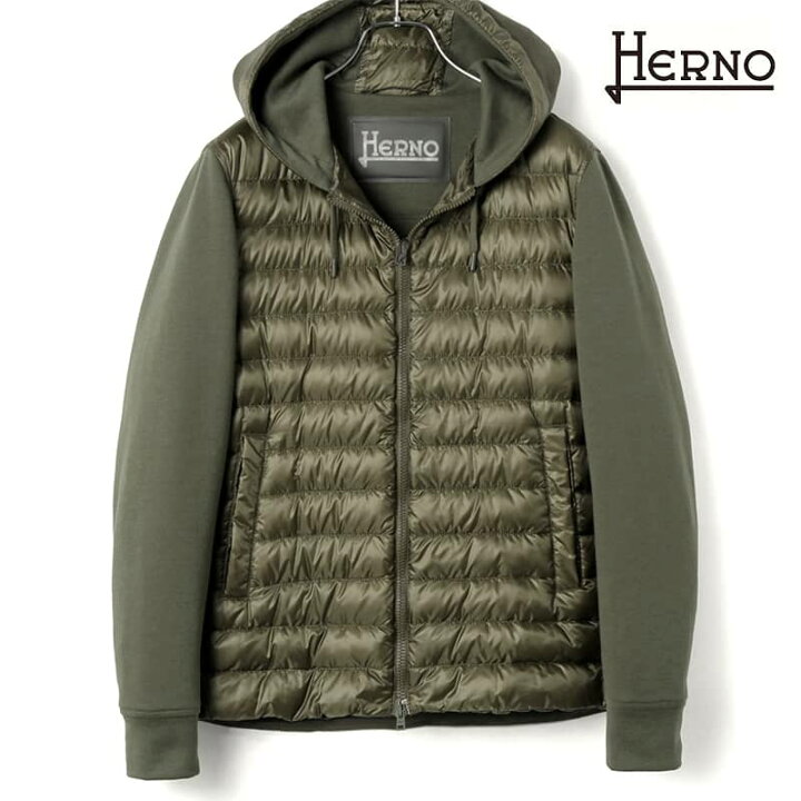 楽天市場】HERNO / ヘルノ｜ナイロン×スウェットハイブリッド  