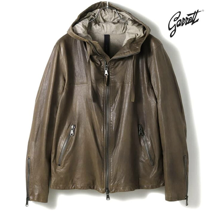 楽天市場】GARRETT / ギャレット｜ウォッシュドラムレザーダブルジップ  