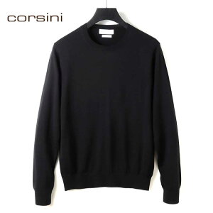 corsini / �R���V�[�j�bSuper140's�E���g���X�[�p�[�t�@�C���E�[��30G�N���[�l�b�N�j�b�g�b�i�u���b�N�j�b �H�~ �Z�[�^�[ �n�C�Q�[�W�j�b�g �ێ� �����Y ���{�� �A�E�g���b�g
