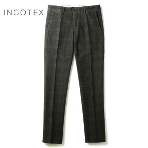 �y45%OFF�z INCOTEX SLACKS / �C���R�e�b�N�X �X���b�N�X�b�V���h�[�`�F�b�N���R�b�g���X�g���b�`�s�[�`�X�L���X�����e�[�p�[�h�p���c100�^/SLIM FIT(17S100/40586)�b�i�J�[�L�I���[�u��j�b �H�~ �{