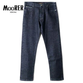 【60%OFF】MOORER / ムーレー｜コットンストレッチテーパードセルビッチデニムパンツ(BANDINI-K76)｜（ディープインディゴ）｜ ジーパン ジーンズ セルビッチデニム メンズ イタリア アウトレット