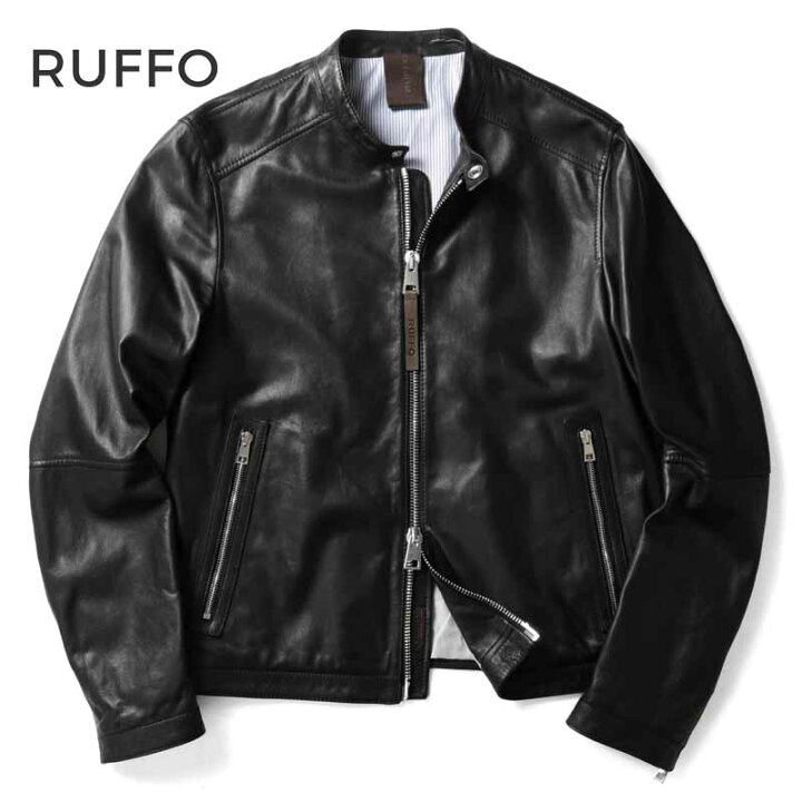 楽天市場】RUFFO / ルッフォ｜ラムナッパレザーシングルライダース 
