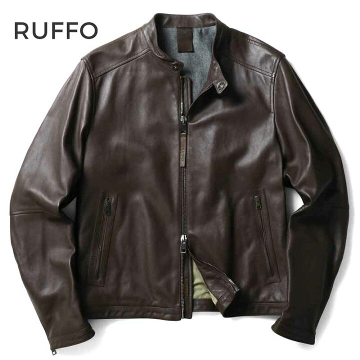 楽天市場】RUFFO / ルッフォ｜ラムナッパレザーシングルライダース 