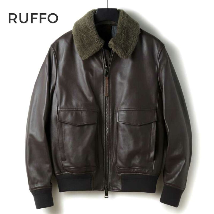 楽天市場】RUFFO / ルッフォ｜デタッチャブルムートンカラー付きラム 