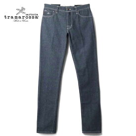 【40%OFF】tramarossa / トラマロッサ｜ウォッシュドコットンスリムテーパードデニムパンツ Blue Gold(LEONARDO BUTTONS)｜（ウォッシュドインディゴ）｜ ジーンズ ジーパン レオナルドボタン ブルーゴールド メンズ イタリア アウトレット