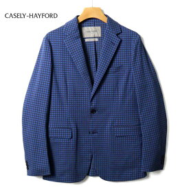 【70%OFF】Casely-Hayford / ケイスリーヘイフォード｜小花柄コットンナイロンストレッチ2Bジャケット(TITUS)｜（ブルー基調）｜ 春夏 テーラードジャケット イージージャケット アンコンジャケット 日本製 メンズ アウトレット