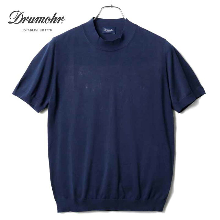 楽天市場】Drumohr / ドルモア｜コットンハイゲージ半袖モックネック 