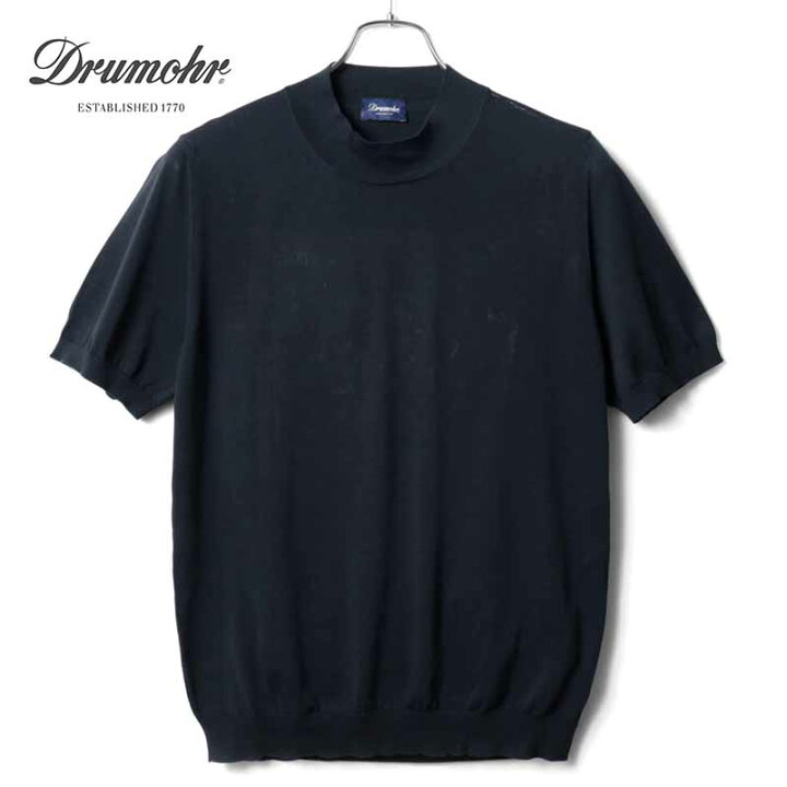 楽天市場】Drumohr / ドルモア｜コットンハイゲージ半袖モックネック 