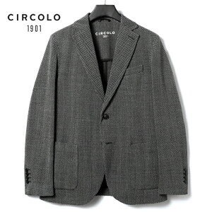 CIRCOLO1901 / �`���R��1901�b�E�[���X�g���b�`�w�����{�[���j�b�g�W���[�W�[2B�W���P�b�g(CN5049)�b�i�u���b�N×�z���C�g�j�b �H�~ �e�[���[�h�W���P�b�g �C�[�W�[�W���P�b�g �A���R���W���P�b�g