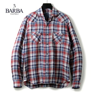 �y40%OFF�z BARBA / �o���o�bDANDY LIFE�`�F�b�N�����l���|�v�����E�G�X�^���V���c(WSU02P20/34004)�b�i�l�C�r�[�u���[×���b�h×�z���C�g�j�b �t�� �J�W���A���V���c �����V���c �`�F�b�N�V���c �n��