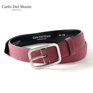 Carlo Del Monte / カルロデルモンテ｜カーフヌバックレザーベルト(J007-02)｜（本体：ウォッシュドボル…