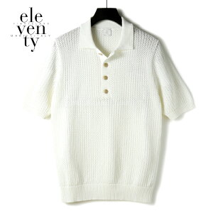 �y40%OFF�z eleventy / �C���u���e�B�b�����R�b�g�����b�V���j�b�g�|���V���c(K76POLK18)�b�i�I�t�z���C�g�j�b �t�� eleventy PLATINUM �����|���V���c �T�}�[�j�b�g �Z�[�^�[ �����Y �C�^���A �A�E�g��