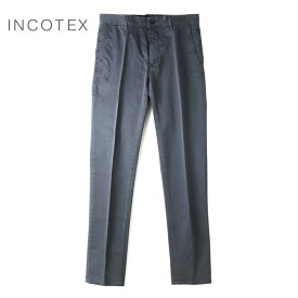 【35%OFF】 INCOTEX SLACKS / インコテックス スラックス｜ガーメントダイコットンストレッチギャバジンノープリーツパンツ100型/SLIM FIT(18S100/9664A)｜（ネイビー）｜ 3シーズン ボトムス スラックス チノパン コットンパンツ 製品染め メンズ アウトレット