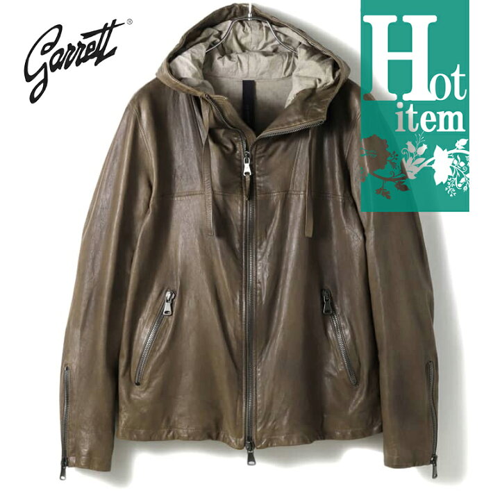 楽天市場】GARRETT / ギャレット｜ウォッシュドラムレザーダブルジップ  