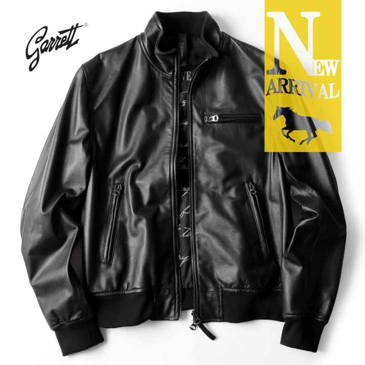 楽天市場】GARRETT / ギャレット｜ラムナッパレザースタンドカラー 
