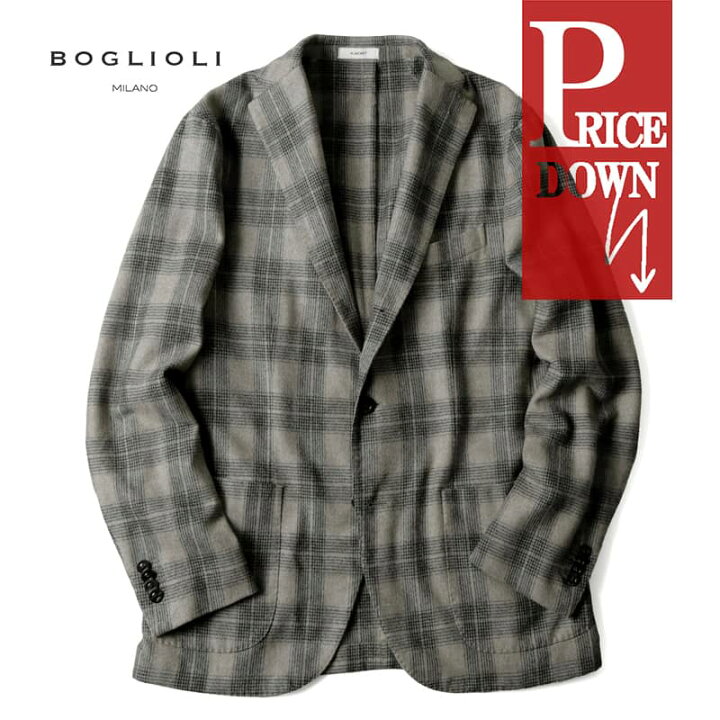 楽天市場】【50%OFF】BOGLIOLI / ボリオリ｜グレンチェック柄ウール 