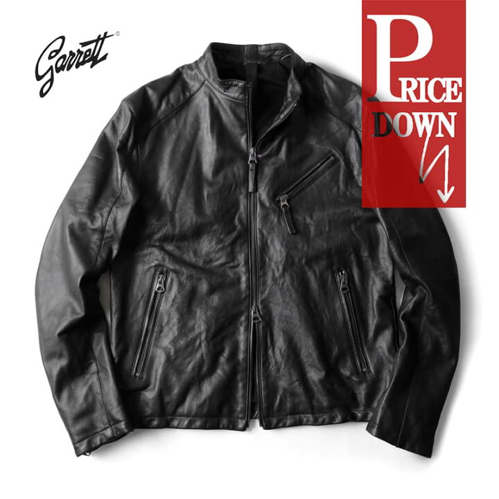 楽天市場】GARRETT / ギャレット｜ラムナッパレザーシングルライダース 