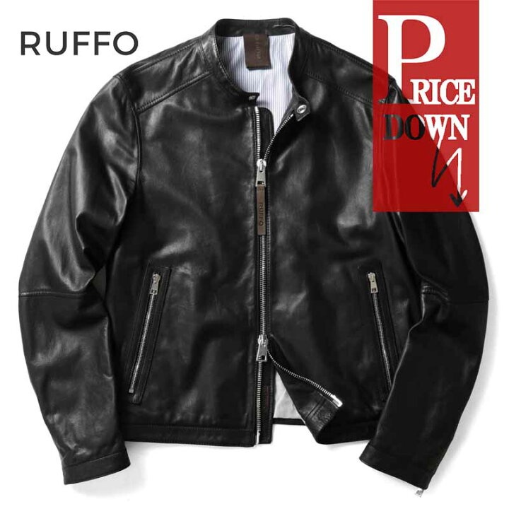 楽天市場】RUFFO / ルッフォ｜ラムナッパレザーシングルライダース 