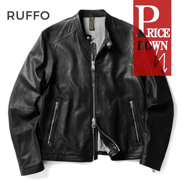 楽天市場】RUFFO / ルッフォ｜ラムナッパレザーシングルライダース 