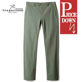 【60%OFF】tramarossa / トラマロッサ｜テクノナイロンストレッチスリムテーパードパンツ(LUIS SLIM)｜（オリーブグレー）｜ スラックス ボトムス イージーパンツ ジャージーパンツ ルイス メンズ イタリア アウトレット