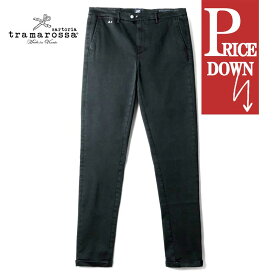 【60%OFF】tramarossa / トラマロッサ｜ガーメントダイコットンスーパーストレッチドリルテーパードパンツ(LUIS REGULAR)｜（ダークネイビー）｜ スラックス ボトムス チノパンツ 製品染め かつらぎ ルイス メンズ イタリア アウトレット