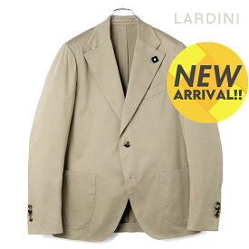 LARDINI / ラルディーニ｜コットンストレッチサテン2Bジャケット(SPECIAL L)｜（ベージュ）｜ 春夏 コットンジャケット サマージャケット ビジネス メンズ イタリア アウトレット