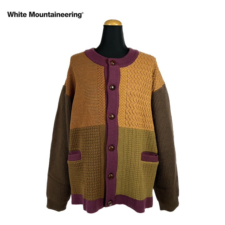 楽天市場】White Mountaineering / FAKE PATCHWORK CARDIGAN ホワイト 
