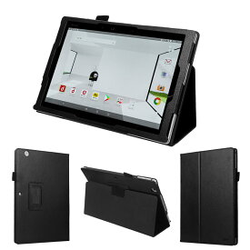 【保護フィルム付】wisers docomo ドコモ arrows Tab F-02K 専用 富士通 FUJITSU 10.1インチ タブレット ケース カバー [2018 年 新型] 全6色 ブラック・ホワイト・ダークブルー・スカイブルー・ライトピンク・ゴールド