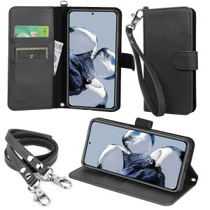 【クーポンご利用で10%OFF! 10/27 9:59まで】wisers ストラップ2種付き スマホケース Xiaomi 12T Pro 専用 6.67 インチ スマートフォン スマホ 手帳型 ケース カバー 全2色 ブラック・ダークブルー