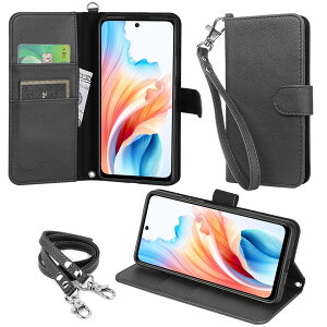 wisers OPPO A79 5G �Ή� �蒠�^�X�}�z�P�[�X ���v��PU���U�[ (�J�[�h�z���_�[/�X�^���h�@�\�t��) �X�g���b�v 2��t�� ( �n���h�X�g���b�v / �l�b�N�X�g���b�v ) 2024�N �V�^ �S4�F �u���b�N �_�[�N�u