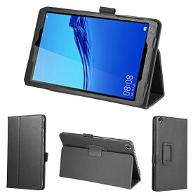 wisers タッチペン・保護フィルム付き タブレットケース MediaPad M5 lite 8 JDN2-W09 JDN2-L09 専用 Huawei ファーウェイ 8 インチ タブレット ケース カバー [2019 年 新型] 全4色 ブラック・ダークブルー・スカイブルー・ピンク