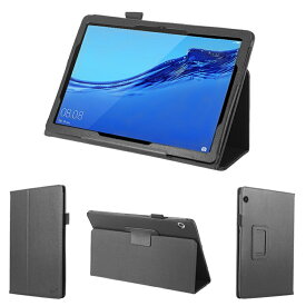 【タッチペン・フィルム付】 wisers Huawei Mediapad T5 10.1インチ タブレット 専用 J:COM AGS2-W09 にも対応　ケース カバー 全4色 ブラック・ダークブルー・スカイブルー・ライトピンク