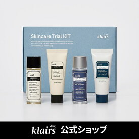 【クレアス(klairs)】スキンケアトライアルキット｜ミニチュアセット｜アンセンティッドトナー＆フレッシュクレンジングオイル＆フェイシャルクレンザー＆スージングクリーム｜スキンケア・化粧水・クレンザー・洗顔・韓国コスメ