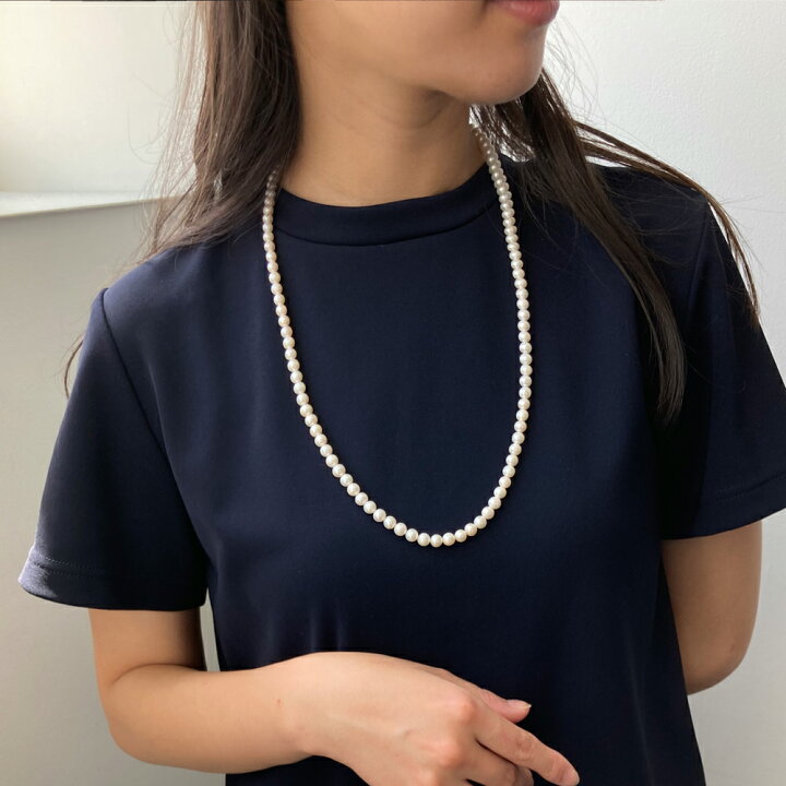 楽天市場】パール ネックレス 淡水パール タンスイパール ロング 