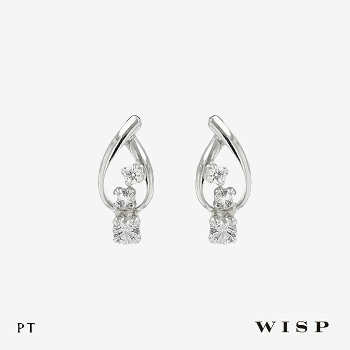 楽天市場】ピアス プラチナ Pt900 ホワイトトパーズ ウィスプ WISP  