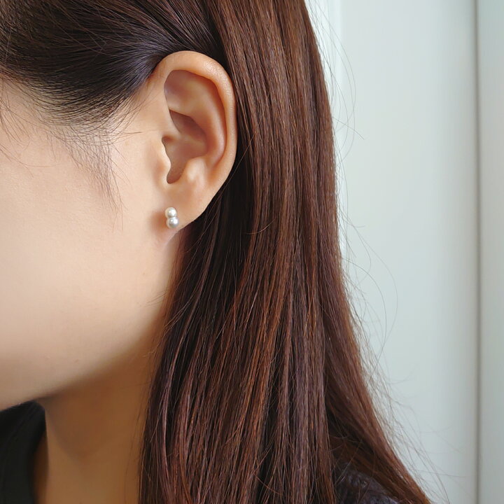 楽天市場】パール アコヤパール 真珠 ピアス スタッドピアス K18 