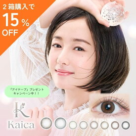 【2箱以上ご購入の方クーポンで15％OFF】 【11/14～11/27】 カイカ Kaika ワンデー 1day 1DAY 10枚入 茶 黒 カラコン カラーコンタクト