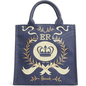 英国 Harrods [ハロッズ] 2022 プラチナジュビリー 女王在位70周年記念限定バッグ ネイビー Queen's Platinum Jubilee Shopper Bag Navy [並行輸入品]