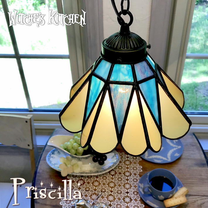 ペンダントライト 【Priscilla・プリシラ】 LED対応 クラシック ステンドグラス ランプ
