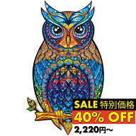 【SALE40%OFF 9/11 23:59まで】正規品 UNIDRAGON ユニドラゴン 木製パズル チャーミングアウル フクロウ …