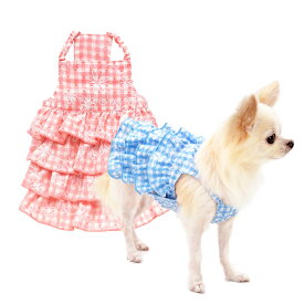 【犬 服 犬服 春夏 lwd LWD LWD ワンピース かわいい 刺繍 女の子 オシャレ】フラワーキャミ※3月末入荷予定犬と生活 L.W.D