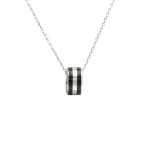�_�j�G���E�F�����g�� DANIEL WELLINGTON Emalie Necklace S Black �l�b�N���X DW00400307 ���f�B�[�X �V���o�[ �u���b�N