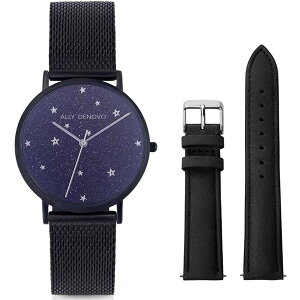 �A���[�f�m���H ALLY DENOVO ���f�B�[�X �r���v Starry Night BeltSet 36mm �X�^���[�i�C�g ���U�[�x���g�t�� �E�H�b�` AF5017-3