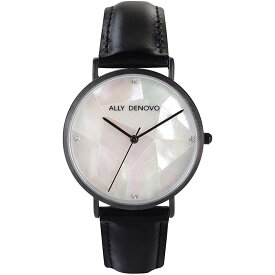 アリーデノヴォ ALLY DENOVO レディース 腕時計 Gaia Pearl パール 36mm ブラック ウォッチ AF5003-4