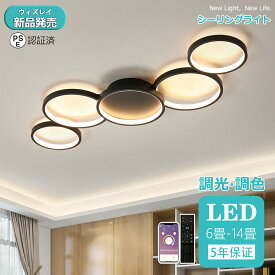 【2025最新型】【5年保証】省エネ シーリングライト 北欧 おしゃれ LED 調光調色 リモコン操作 スマホ 間接照明 寝室 リビング 照明 インテリア アッパーライト 和室 洋室 天井照明 6畳 8畳 10畳 12畳 14畳 工事不要 明るい 照明器具 ダイニング 組立要