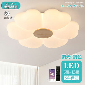 【5年保証】シーリングライト おしゃれ LED 調光調色 子供部屋 和室 洋室 リモコン付き 北欧 照明器具 6畳 8畳 12畳 18畳 シャンデリア 引掛対応 工事不要 照明 天井照明 ライト 電気 リビングライト led照明 間接照明 玄関 台所 ダイニング 廊下