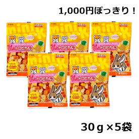 1000円ポッキリ 送料無料 うさぎ ハムスター おやつ スドー ちょびっと トロピカル3 30g 5袋セット お試し ポイント消化